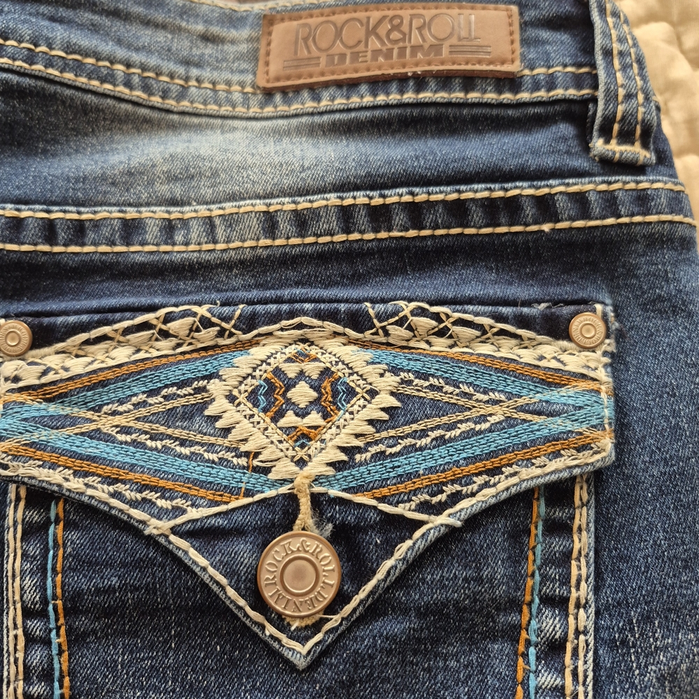 Women's Embroidered Blue Skinny Jeans